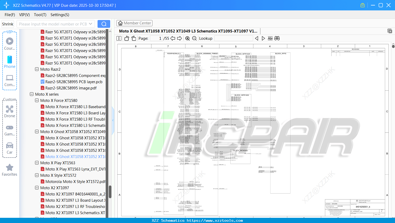 Motorola Moto X Ghost XT1058 XT1052 XT1049 L3 Schematics XT1095-XT1097 V1.0